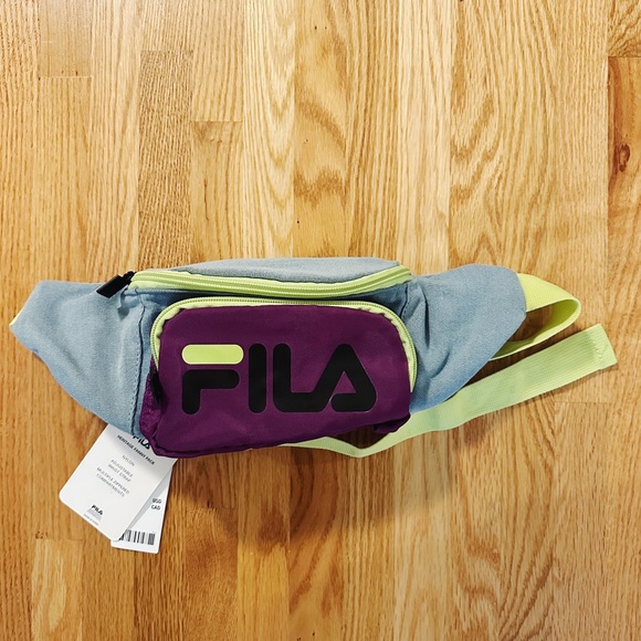 Fila Handbags - Urban Outfitters Purple/Neon/Denim Belt Bag NWT